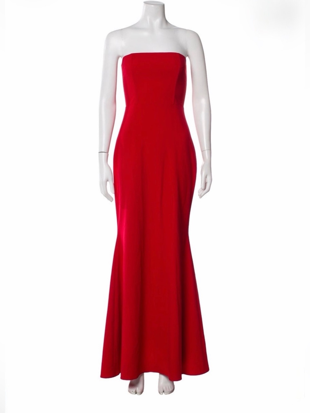 Mason Strapless Red Column Gown, 4, Excellent